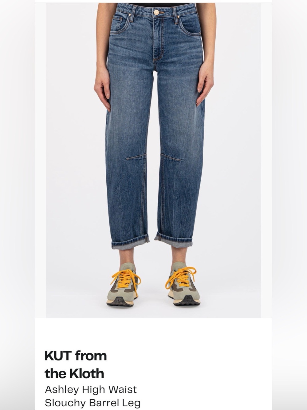Kut from the Kloth Medium Blue Barrel Jeans